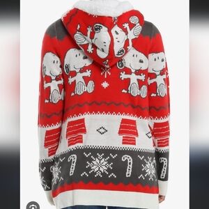 NWT Peanuts Snoopy Hooded Cardigan